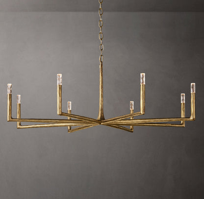 Hammered Glass Ring Chandelier