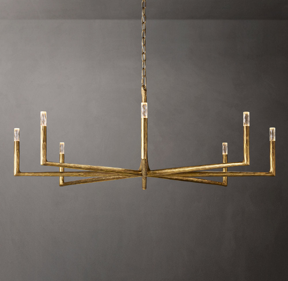 Hammered Glass Ring Chandelier