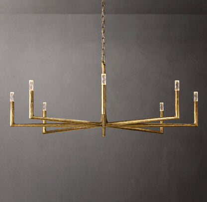 Hammered Glass Ring Chandelier