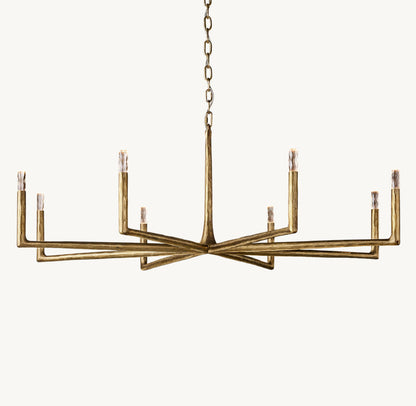 Hammered Glass Ring Chandelier