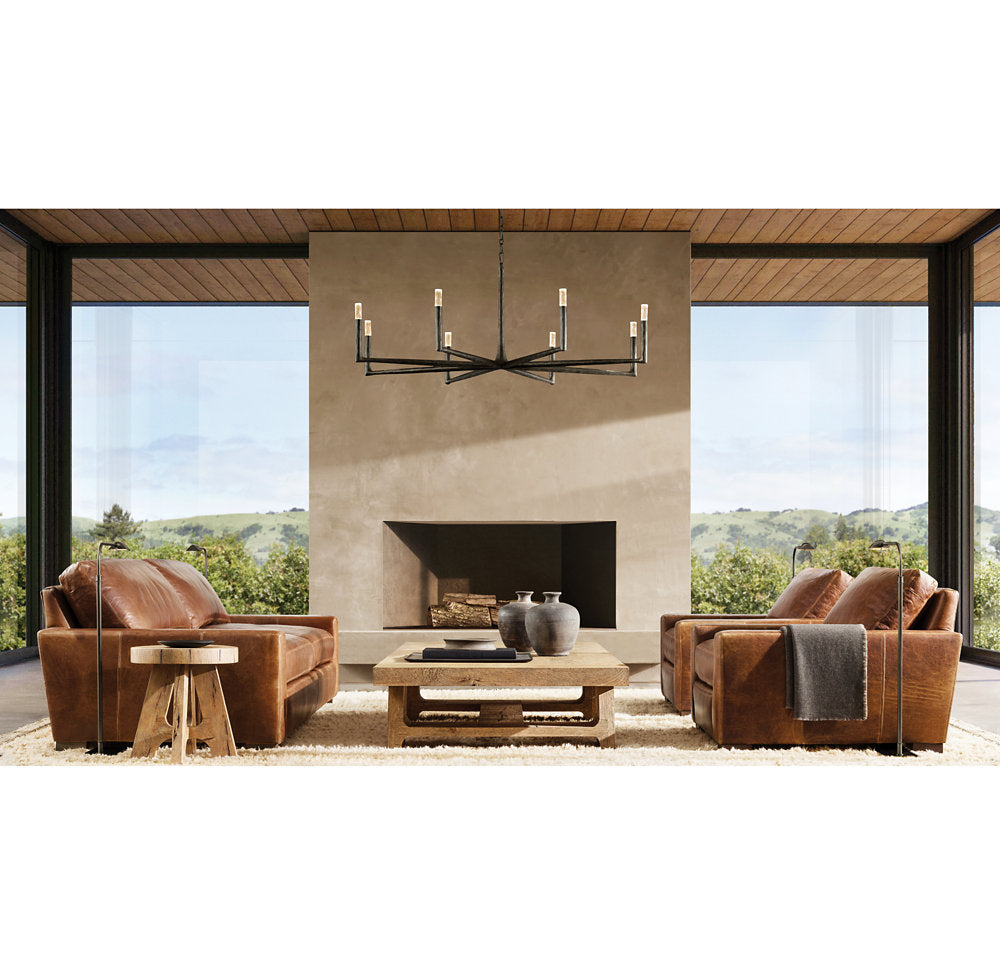Hammered Glass Ring Chandelier