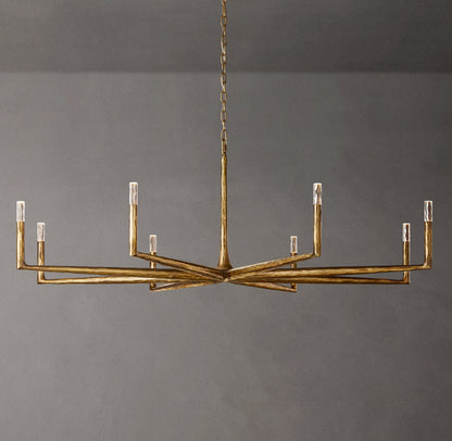 Hammered Halo Glass Chandelier