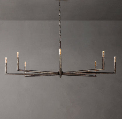 Hammered Halo Glass Chandelier