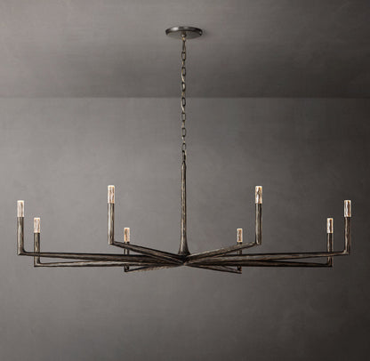 Hammered Halo Glass Chandelier