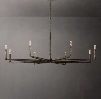Hammered Halo Glass Chandelier