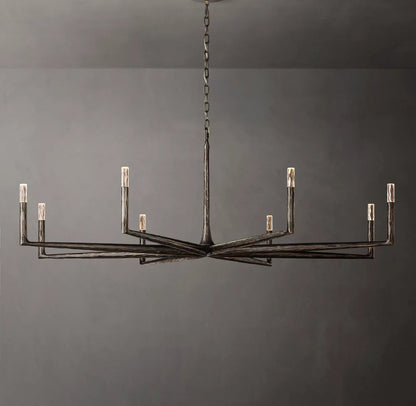 Hammered Halo Glass Chandelier