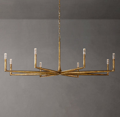 Hammered Halo Glass Chandelier