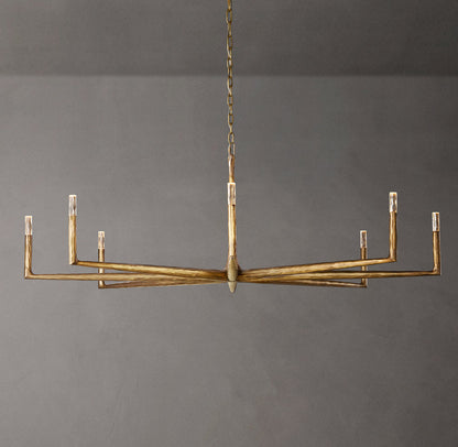 Hammered Halo Glass Chandelier