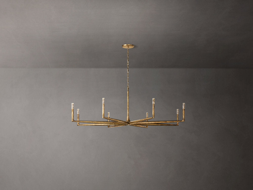 Hammered Halo Glass Chandelier