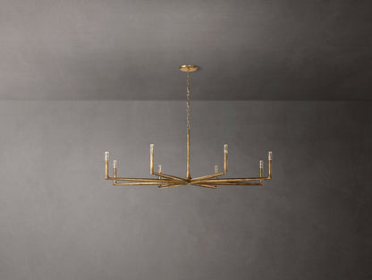 Hammered Halo Glass Chandelier