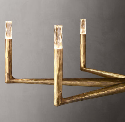 Hammered Halo Glass Chandelier