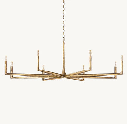 Hammered Halo Glass Chandelier