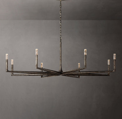 Hammered Halo Glass Chandelier