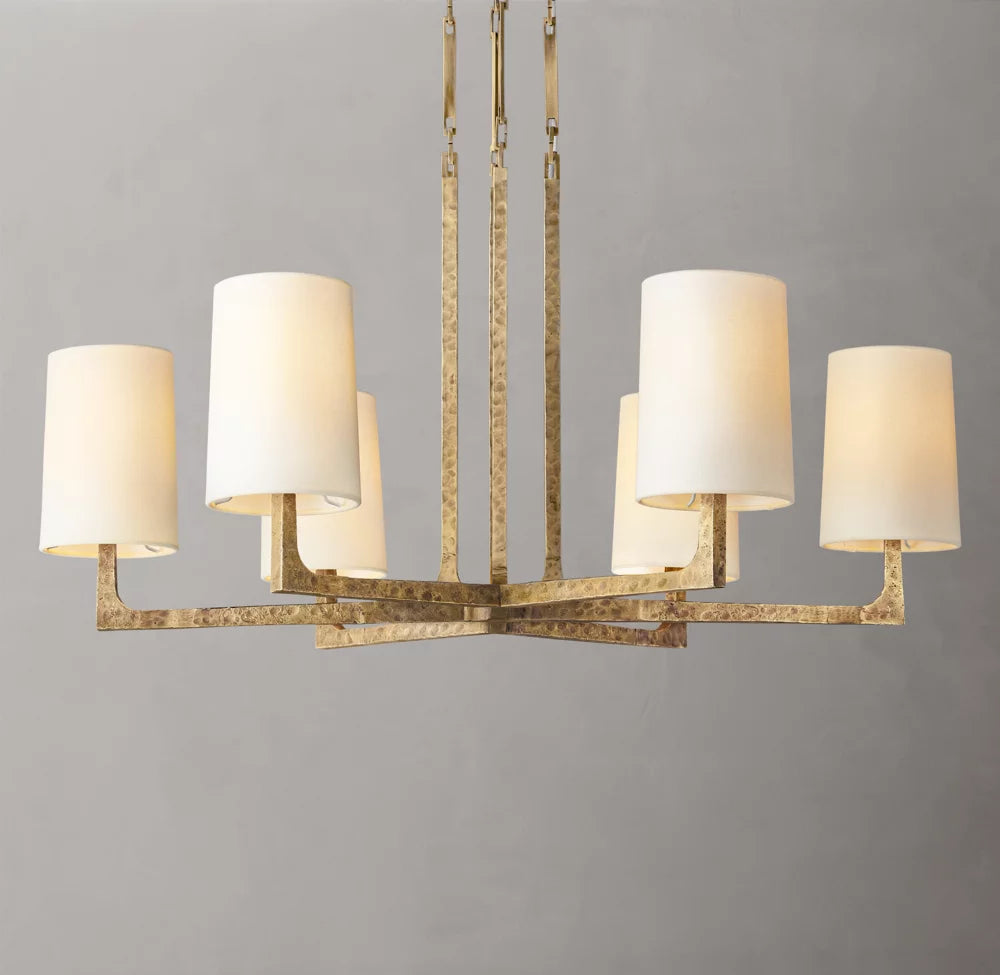 Hartwell Hammered Linen Chandelier