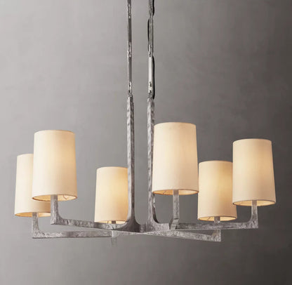 Hartwell Hammered Linen Chandelier