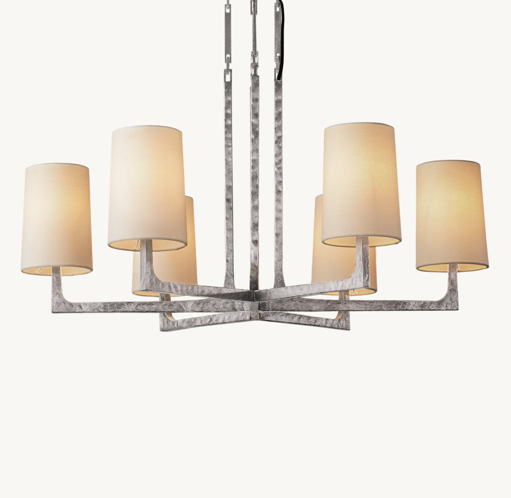 Hartwell Hammered Linen Chandelier