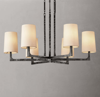 Hartwell Hammered Linen Chandelier
