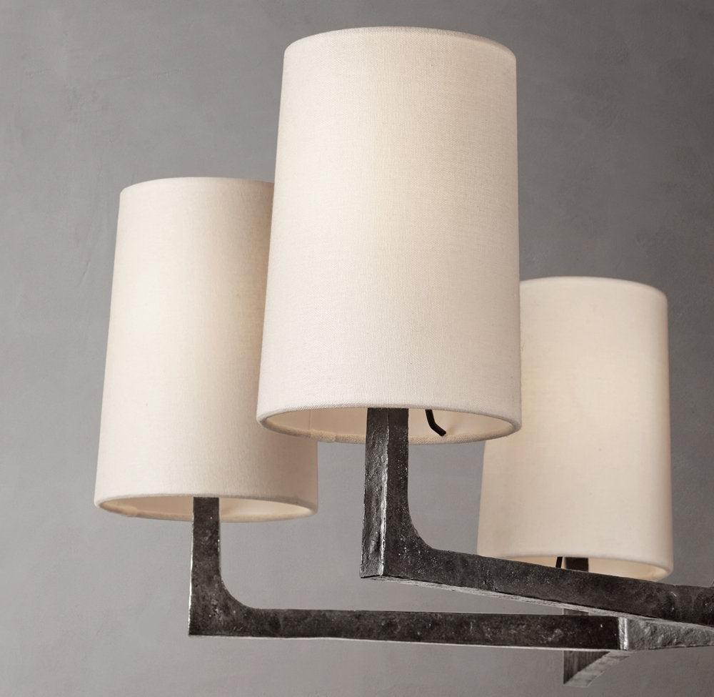 Hartwell Hammered Linen Chandelier