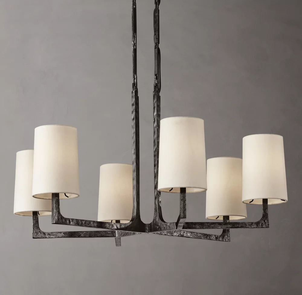 Hartwell Hammered Linen Chandelier