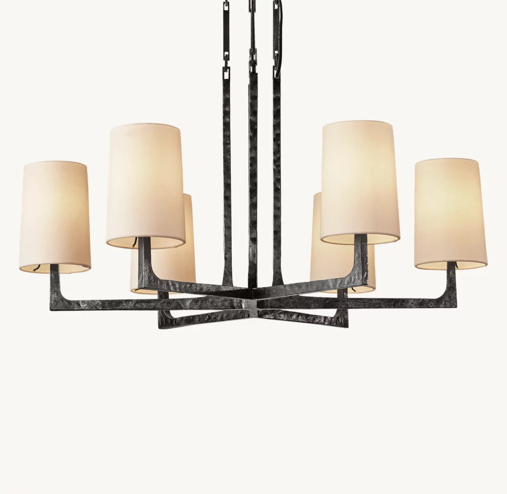 Hartwell Hammered Linen Chandelier
