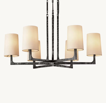 Hartwell Hammered Linen Chandelier