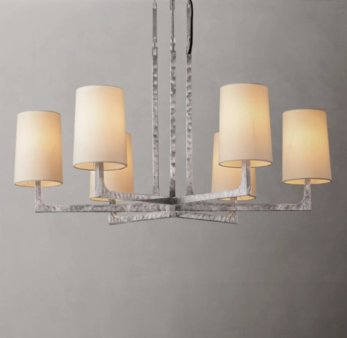Hartwell Hammered Linen Chandelier