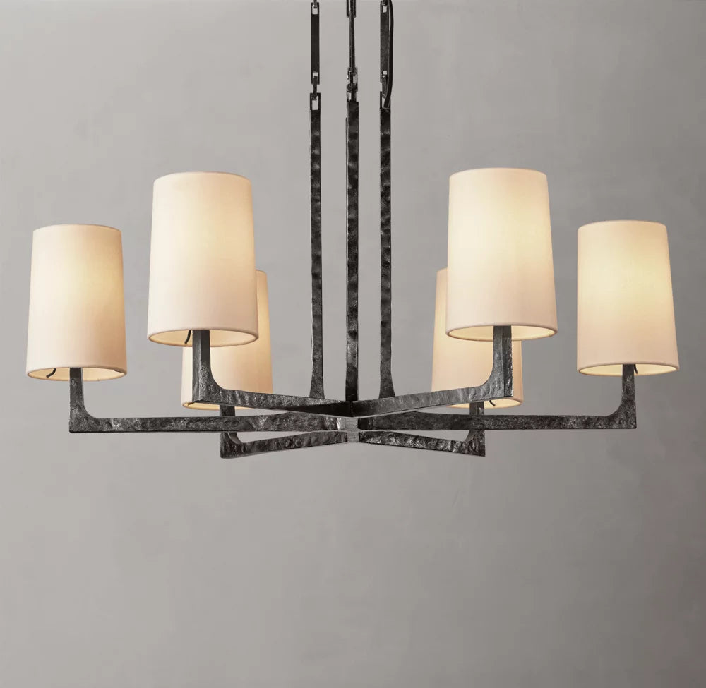 Hartwell Hammered Linen Chandelier