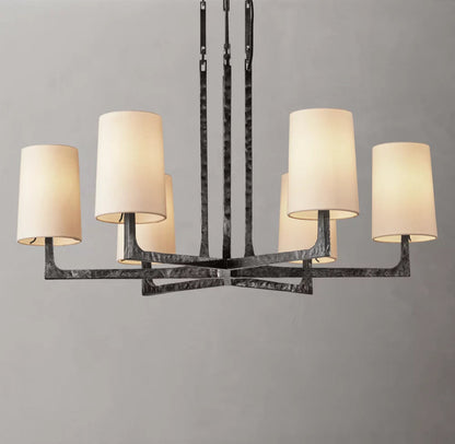 Hartwell Hammered Linen Chandelier