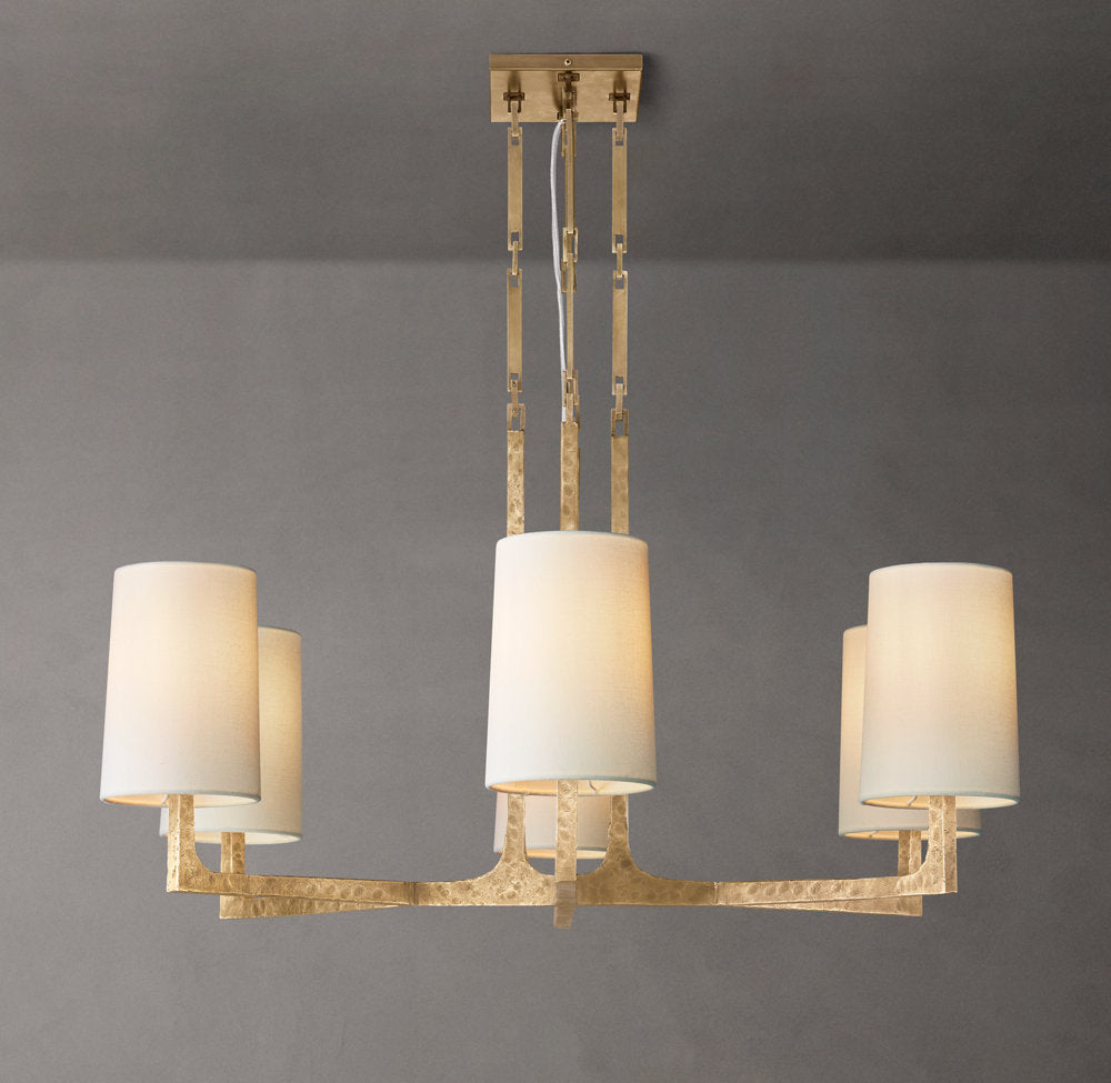 Hartwell Hammered Linen Chandelier