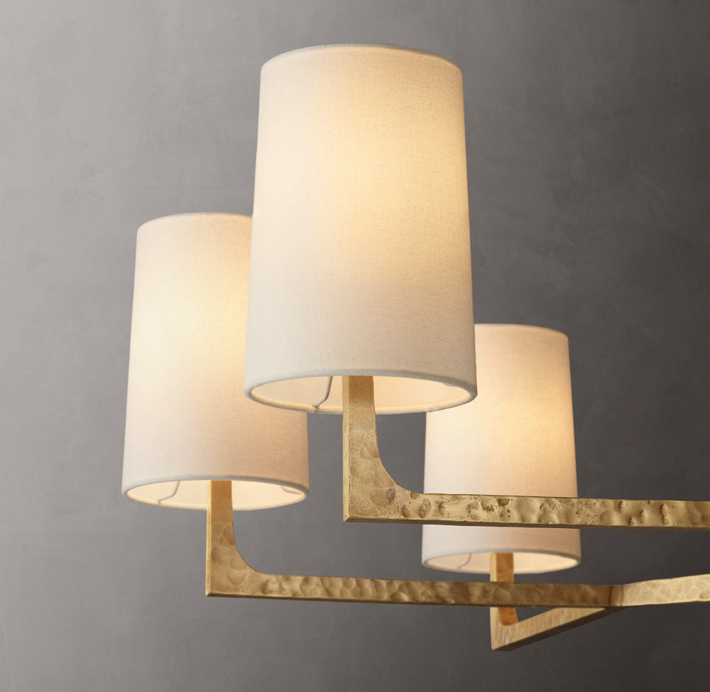 Hartwell Hammered Linen Chandelier