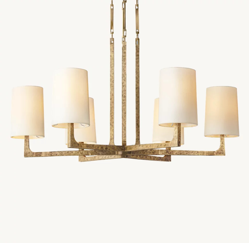 Hartwell Hammered Linen Chandelier