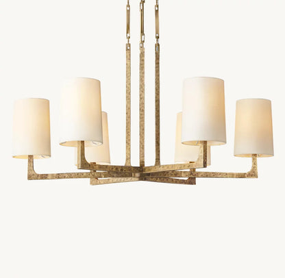 Hartwell Hammered Linen Chandelier