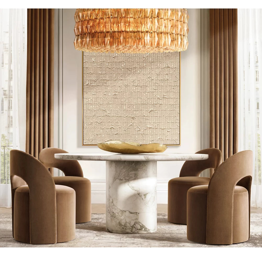 Layered Smoke Glass Crown Chandelier