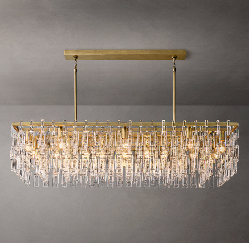 Linked Crystal Chain Chandelier