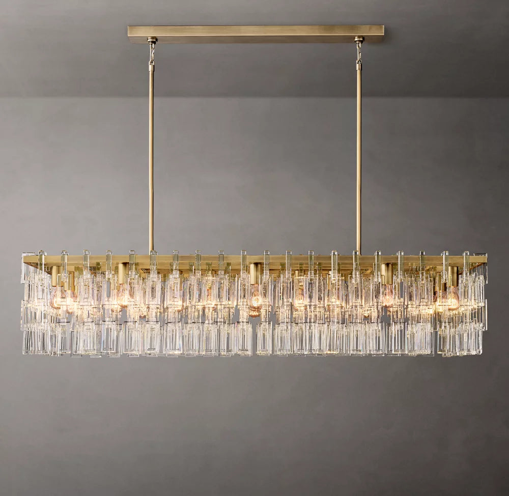 Linked Crystal Chain Chandelier