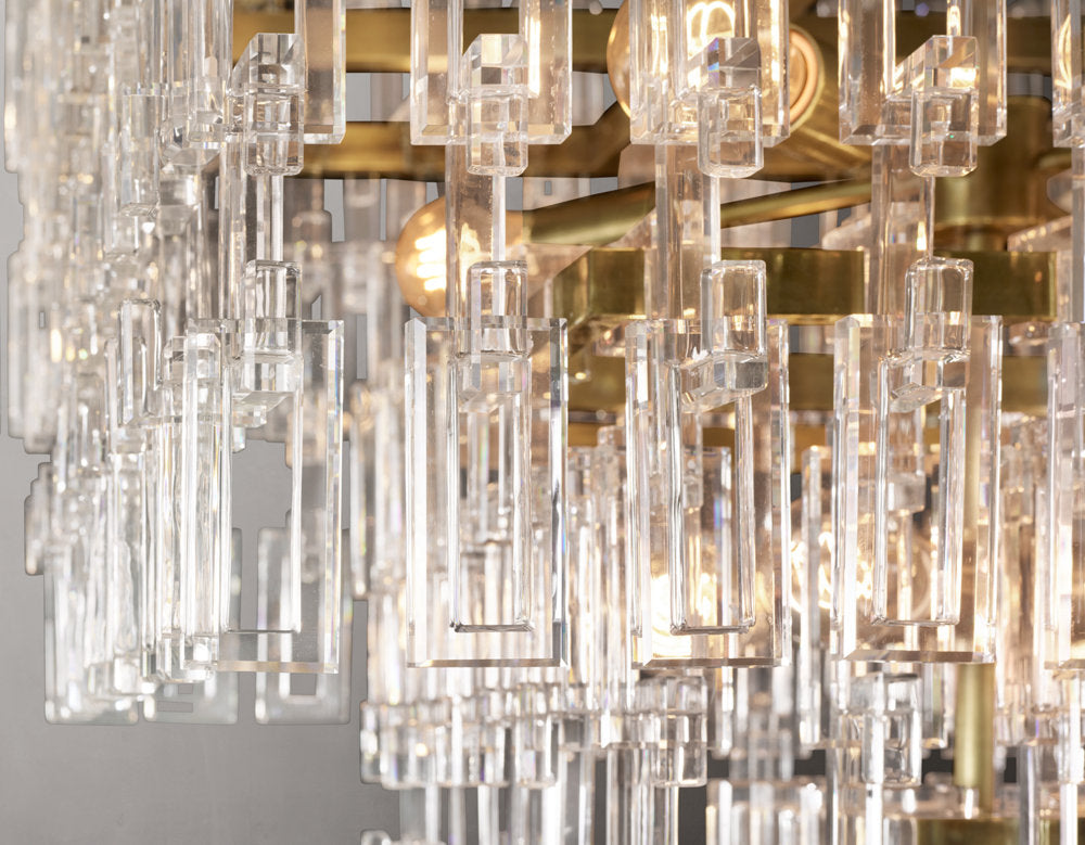 Linked Crystal Chain Chandelier