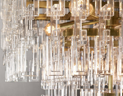 Linked Crystal Chain Chandelier