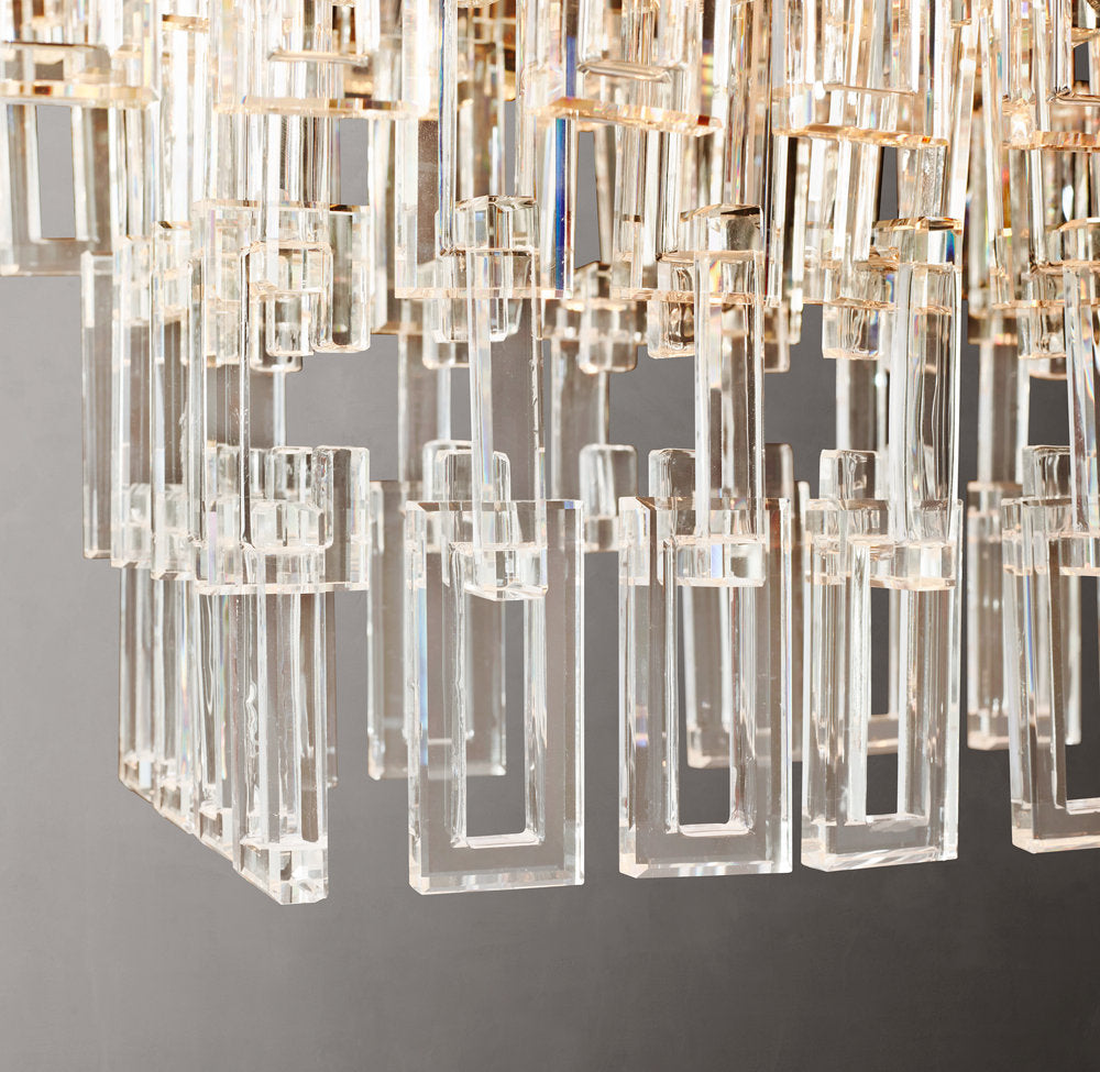 Linked Crystal Chain Chandelier
