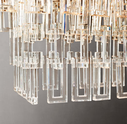 Linked Crystal Chain Chandelier