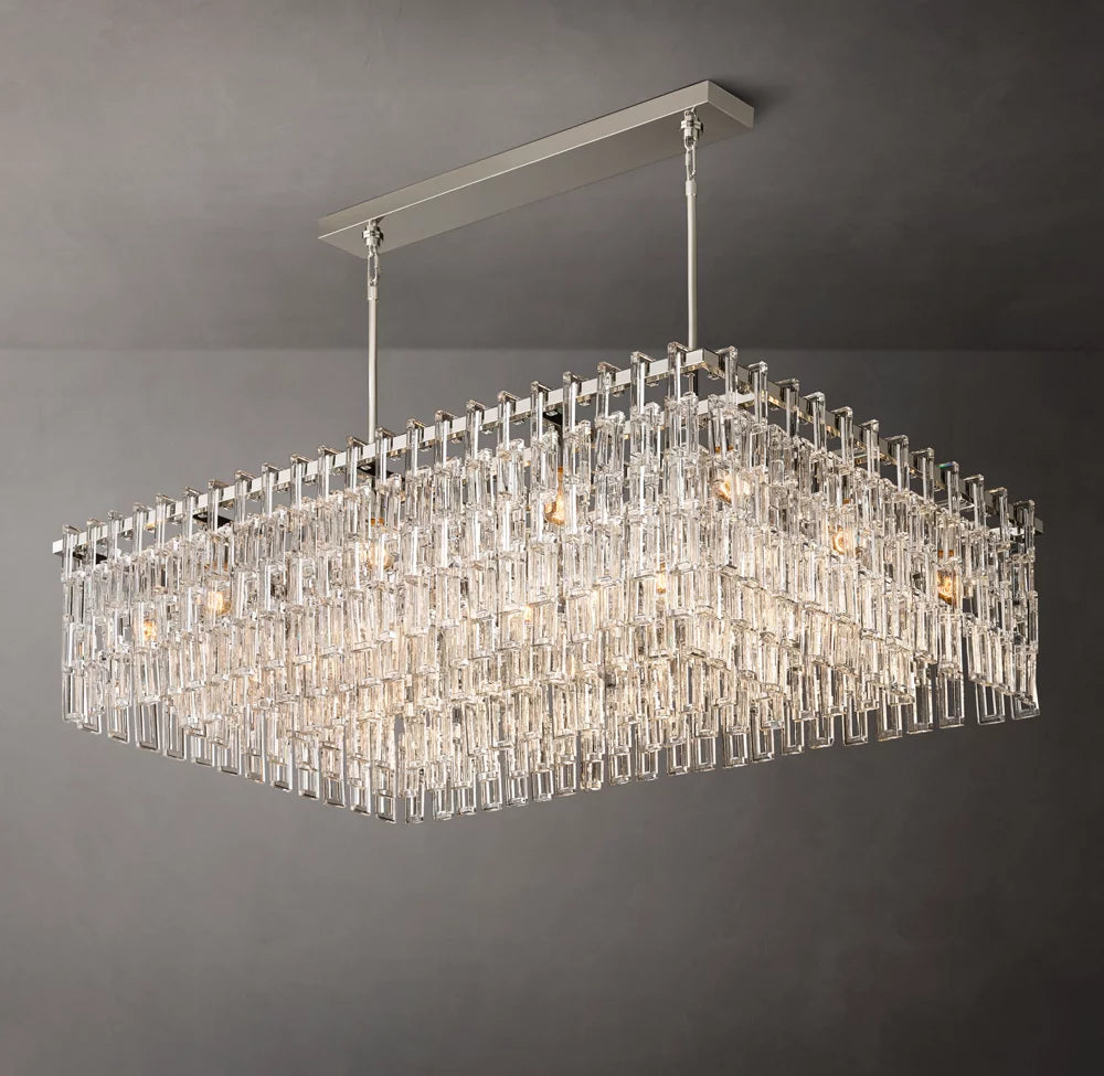 Linked Crystal Chain Chandelier