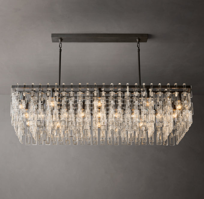 Linked Crystal Chain Chandelier
