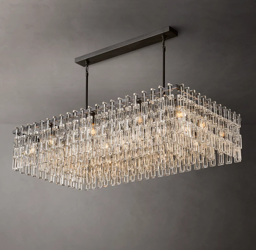 Linked Crystal Chain Chandelier