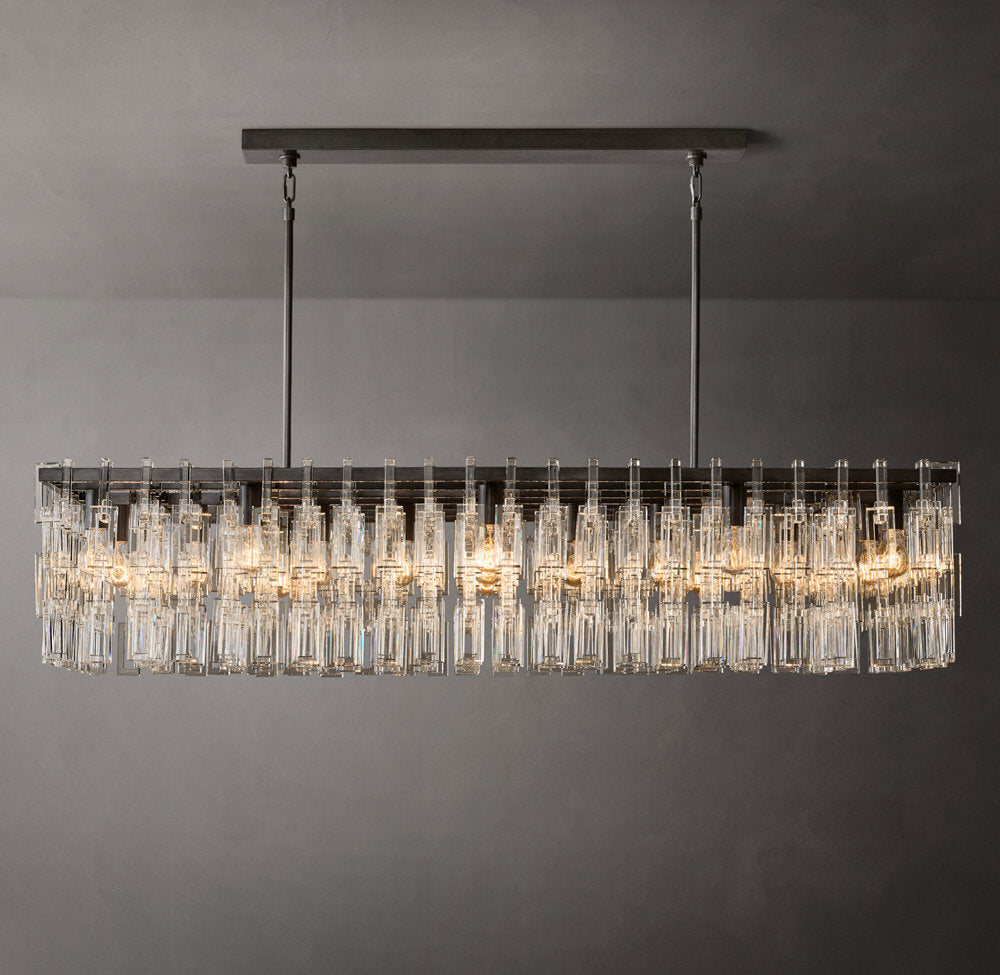 Linked Crystal Chain Chandelier