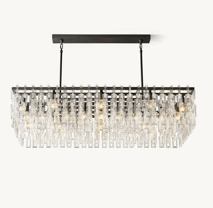 Linked Crystal Chain Chandelier