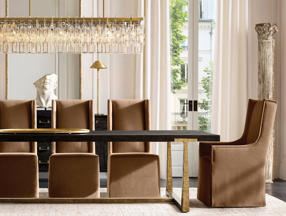 Linked Crystal Chain Chandelier