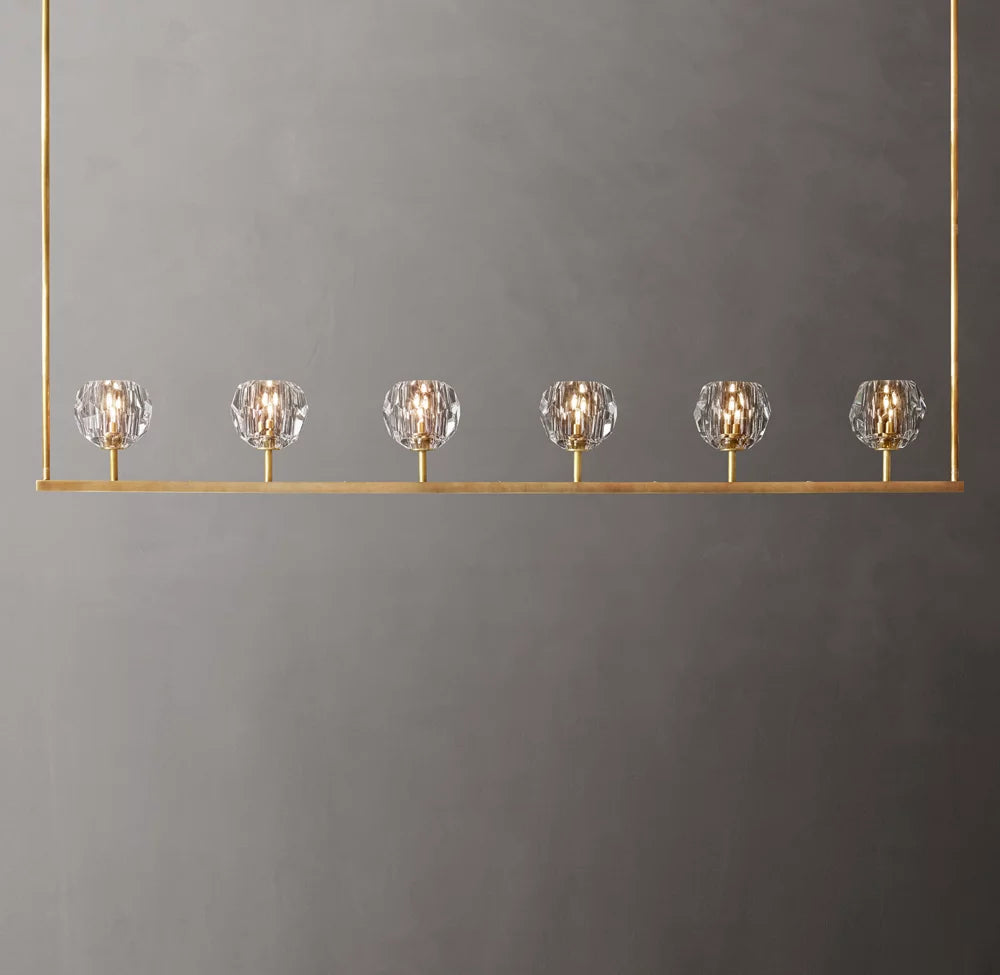 Lucent Orb Linear Crystal Chandelier