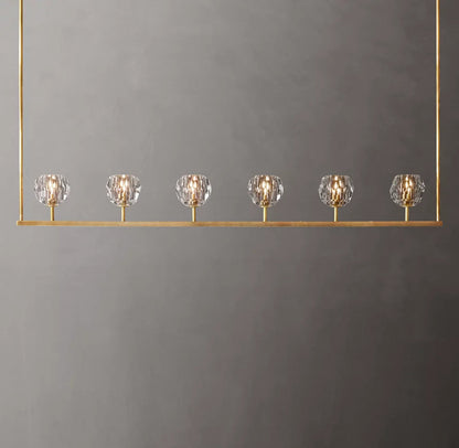 Lucent Orb Linear Crystal Chandelier