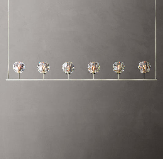 Lucent Orb Linear Crystal Chandelier