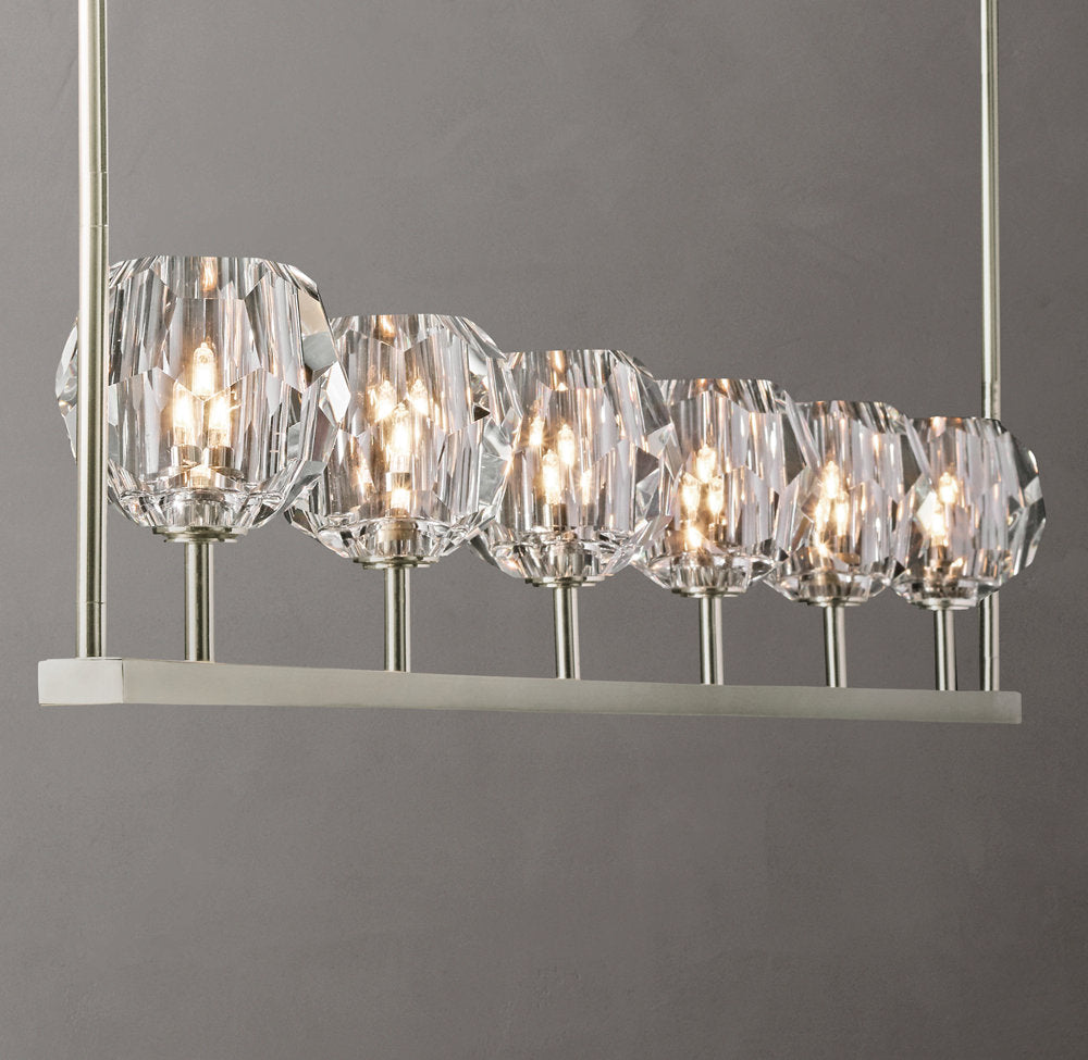 Lucent Orb Linear Crystal Chandelier