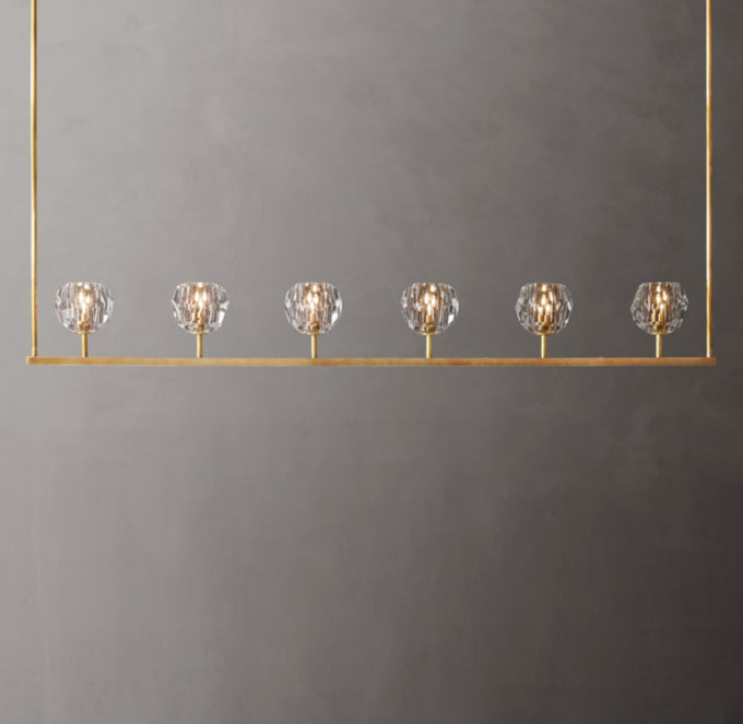 Lucent Orb Linear Crystal Chandelier